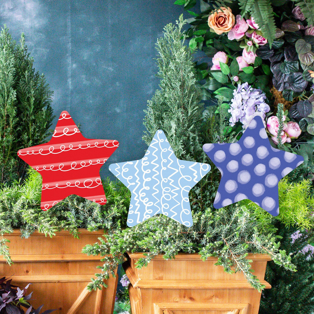 Whimsical Star Set Yard Art