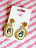 Sandy + Rizzo - Gold Coastal Acrylic Earrings