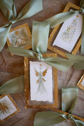 Angel Hand Painted Watercolor Ornament