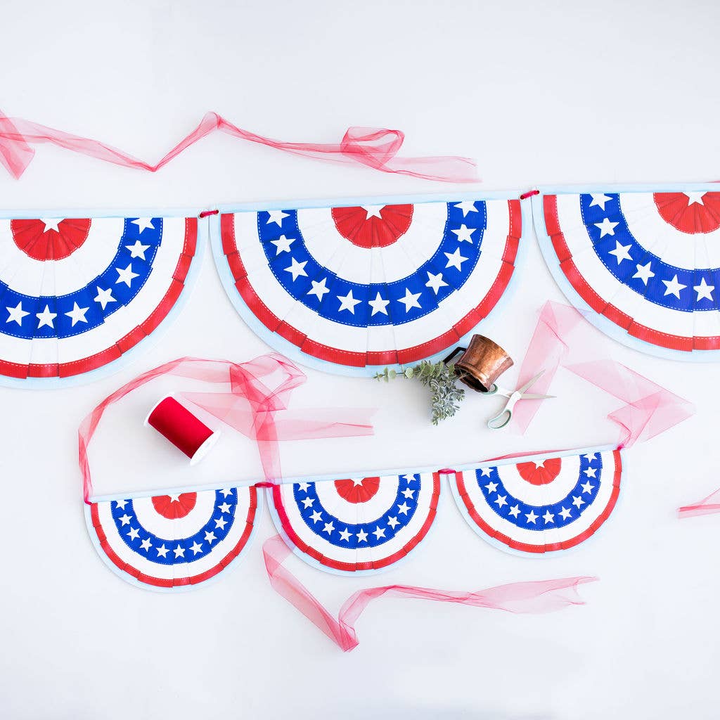 Patriotic Bunting Garland Panels