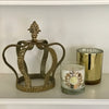 Hand-Beaded Metal Crown Table Ornament