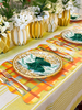 Fall Plaid Scalloped Rectangle Paper Placemats