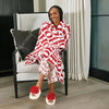Plush Red Pom Pom Slippers