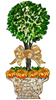 Pumpkin Topiary Door Hanger