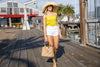 Straw HandBag with Leather Handles
