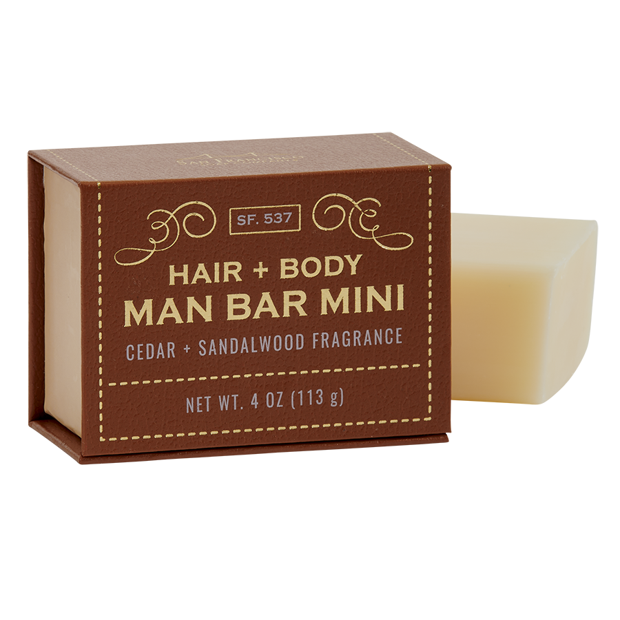 Man Bar Soap - Man Bar Mini 4oz Cedar & Sandalwood