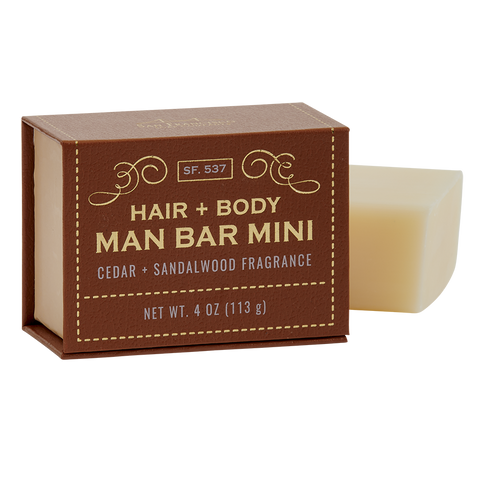 Man Bar Soap - Man Bar Mini 4oz Cedar & Sandalwood