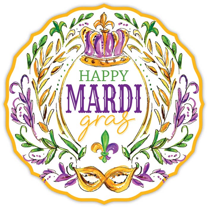 Mardi Gras Crown Posh Die-Cut Placemat Set