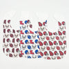 Red + Blue Bulldog Football Baby Bib