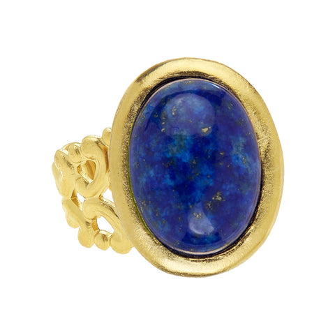 Susan Shaw - Blue Lapis Cabochon Ring