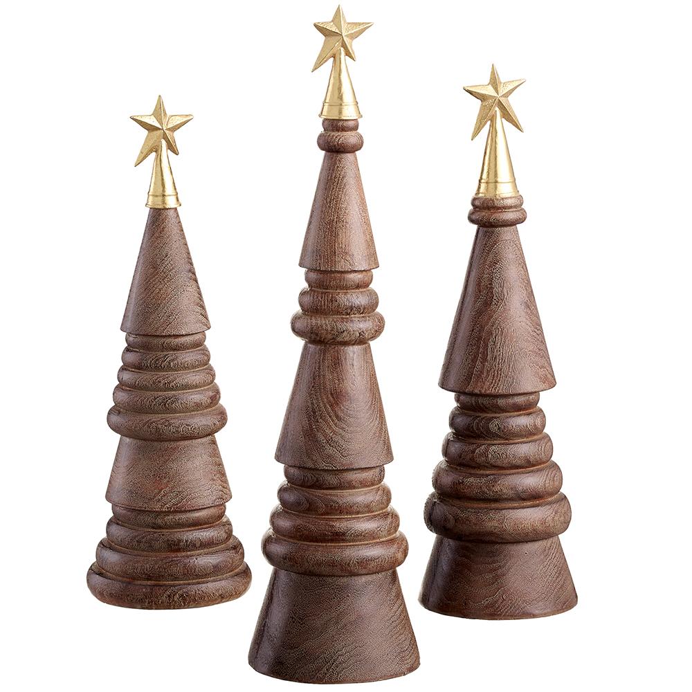 Wooden Tree Trio Set