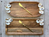 Oyster Accented Wooden Tray