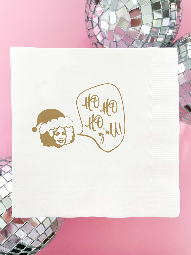 Dolly Ho Ho Ho Y'all Christmas Napkins