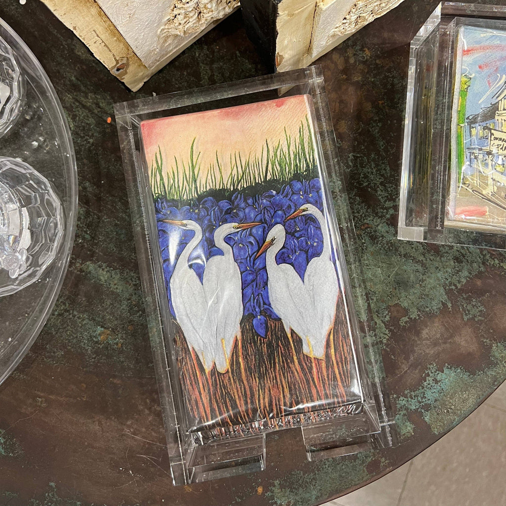 Heron & Irises Guest Paper Napkins