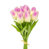 White Real Touch Tulip Bunch
