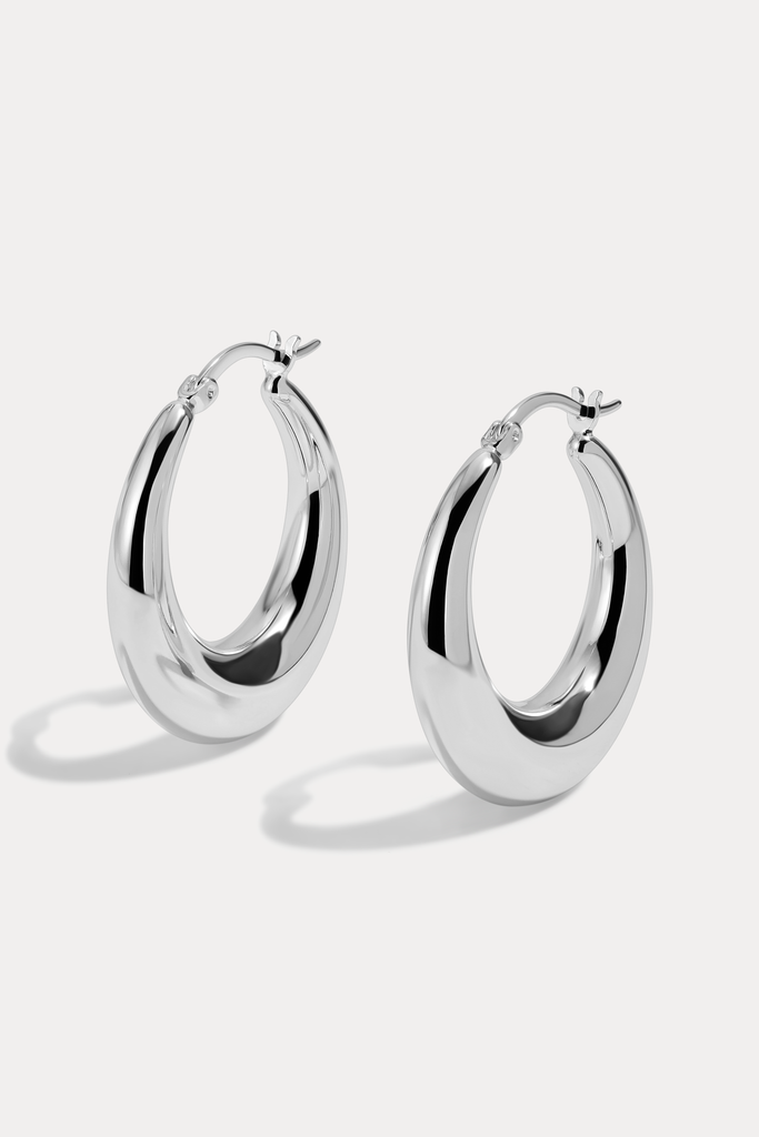 Hollow Hoops in Gold & Silver