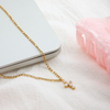 Petite Pearl Cross Necklace