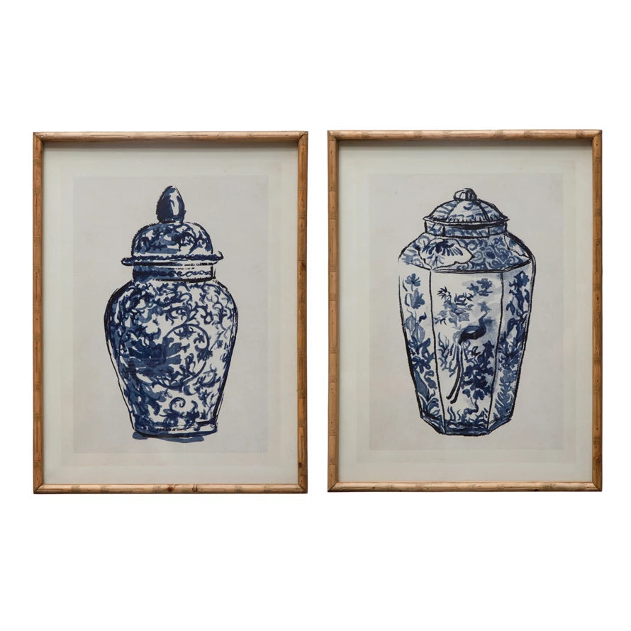 Ginger Jar Bamboo Frame Print