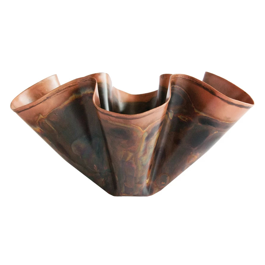 Copper Organic Shaped Planter Bowl