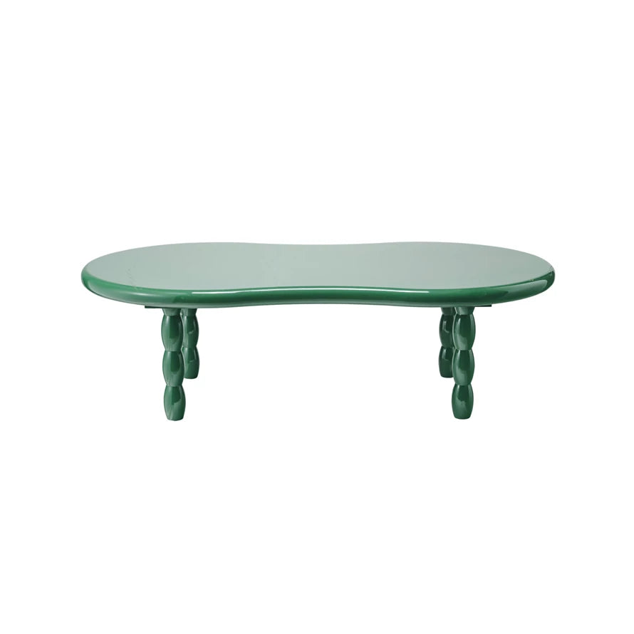 Wood Green Lacquered Coffee Table