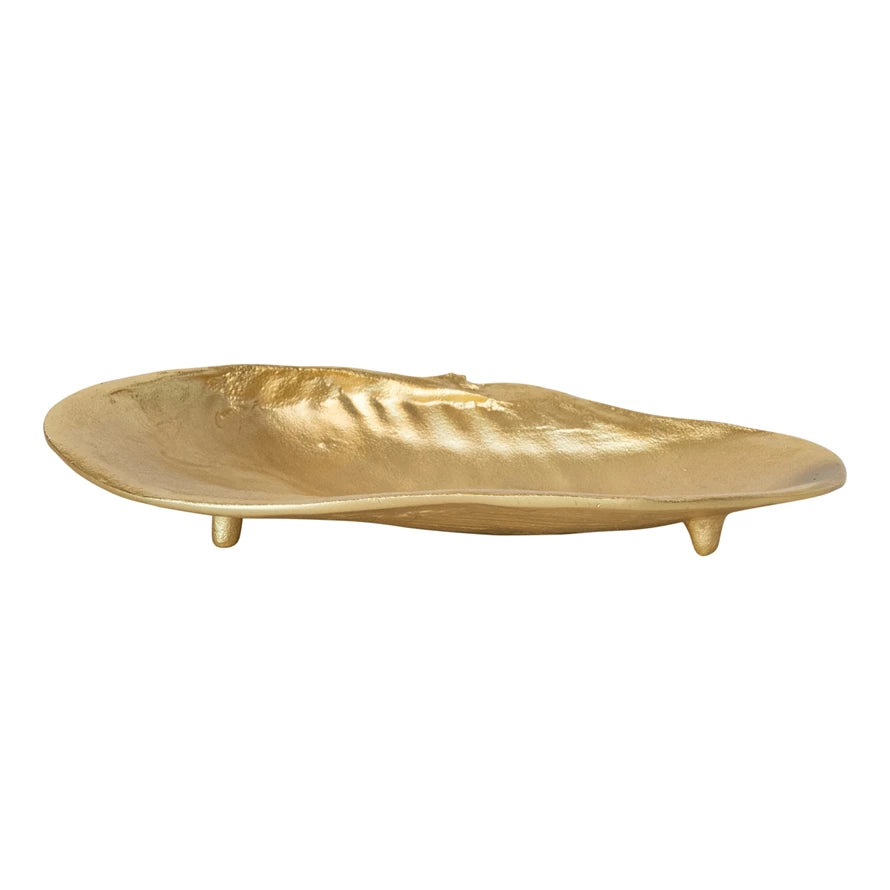 Gold Oyster Shaped Tray