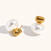 Modern Pearl Stud Earrings