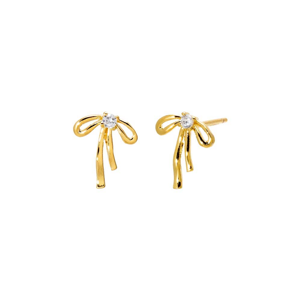 Bow CZ Earrings