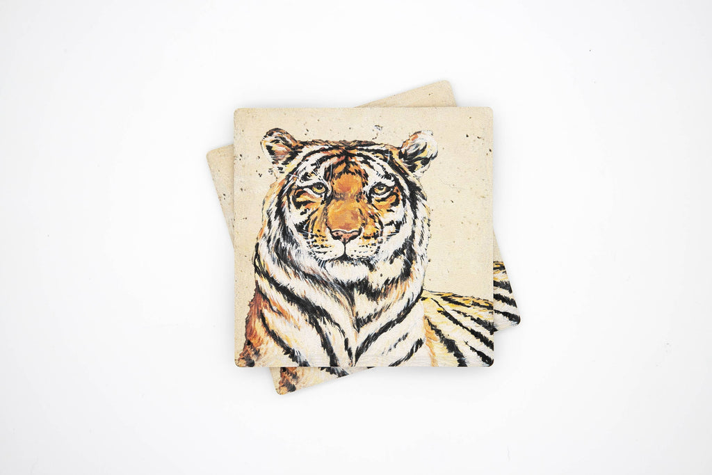 Tiger Travertine Coasters