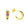 Caribbean Opal Hoops