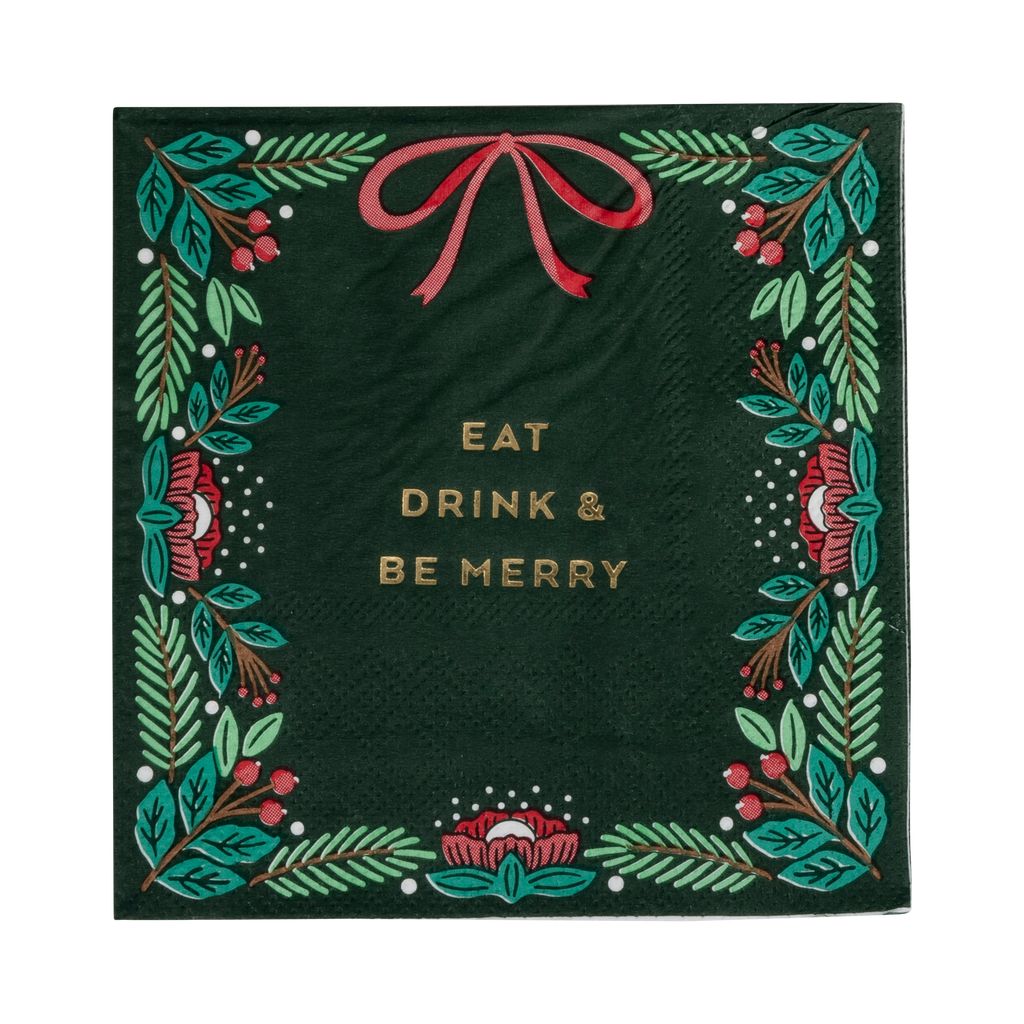 Eat Drink & Be Merry Cocktail Napkins
