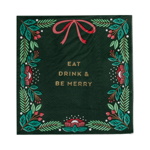 Eat Drink & Be Merry Cocktail Napkins