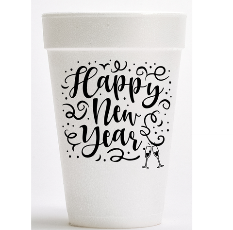 Happy New Year Foam Cup Set