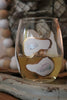Stemless Oyster Confetti Glasses