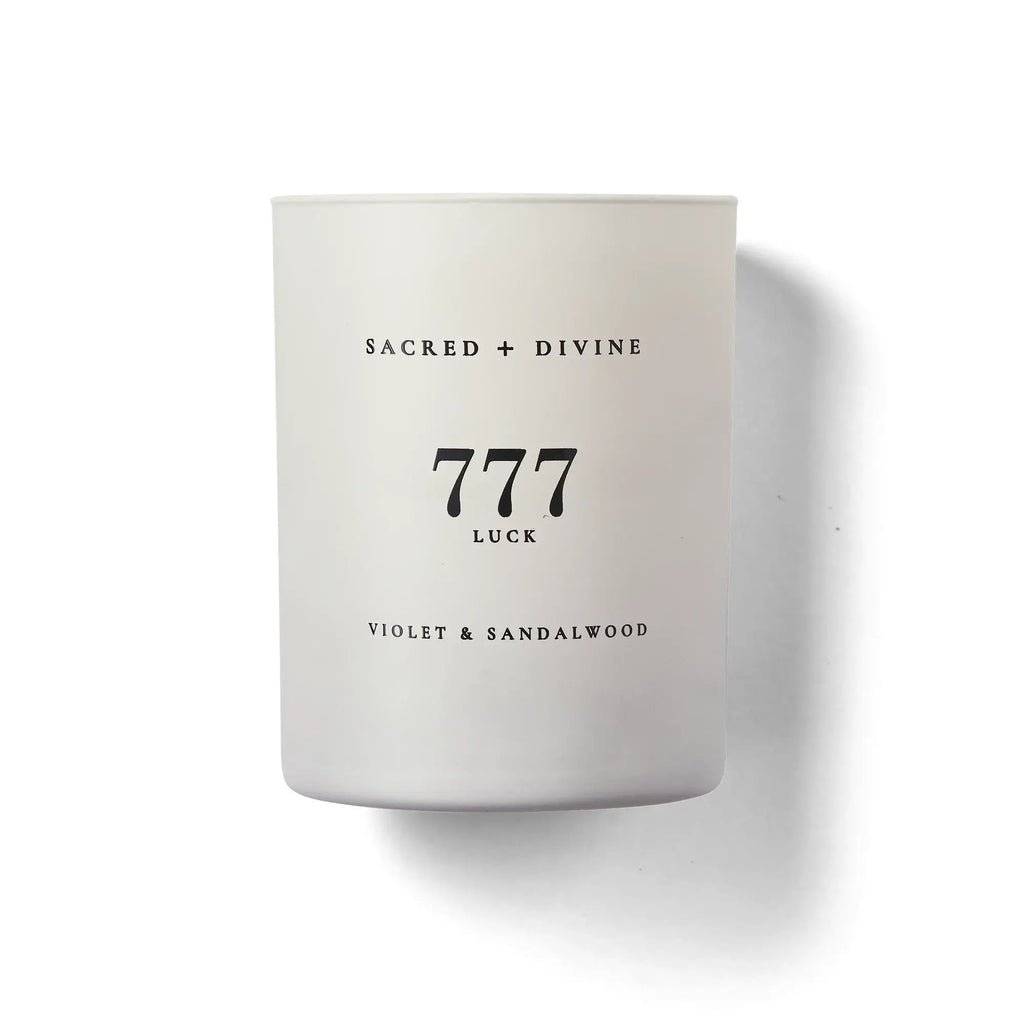 Sacred+ Divine - 777 Candle / Luck / Violet Sandalwood