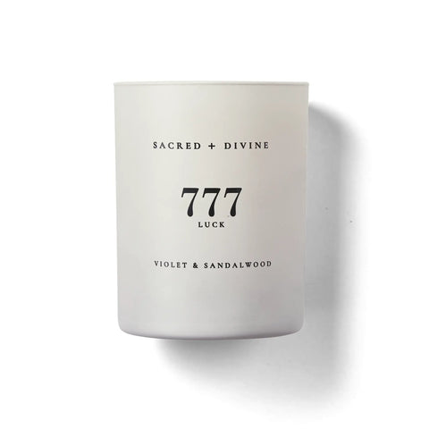 Sacred+ Divine - 777 Candle / Luck / Violet Sandalwood