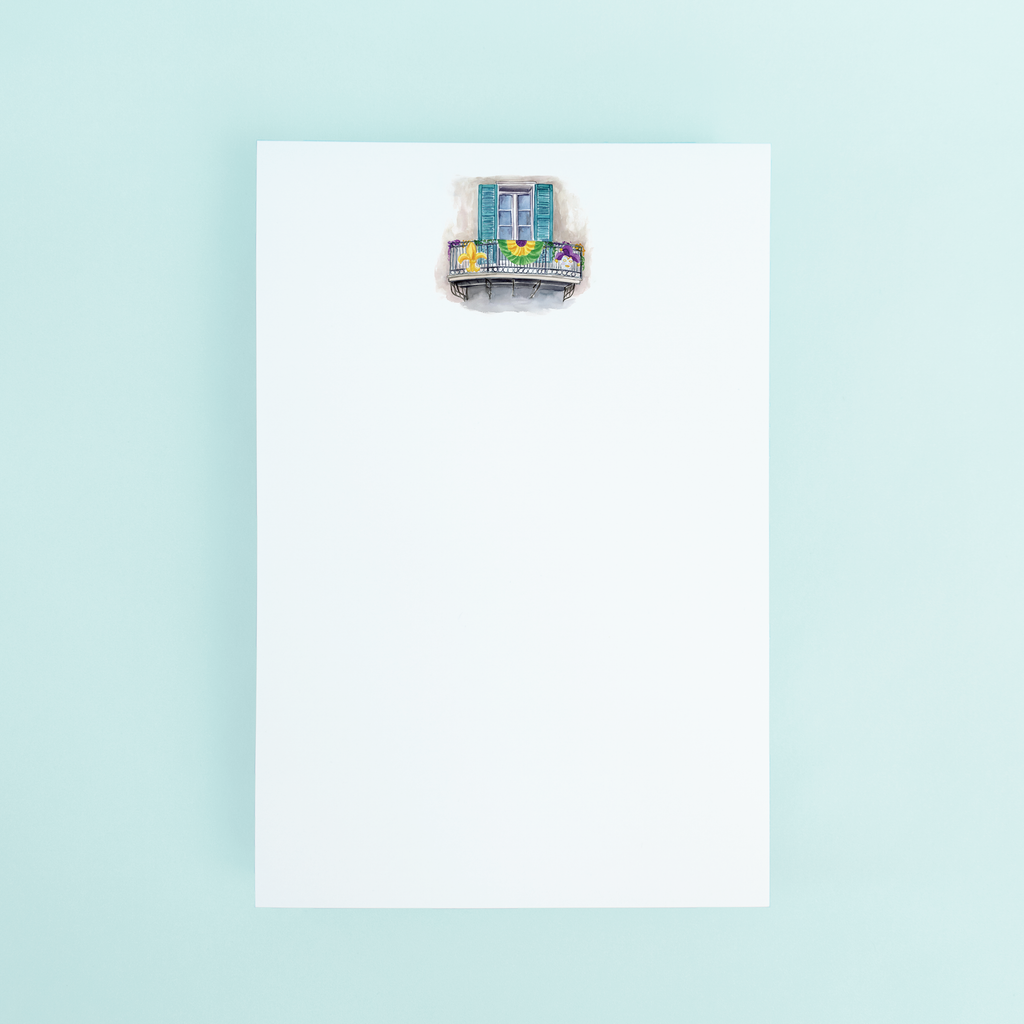 Mardi Gras Balcony Notepad
