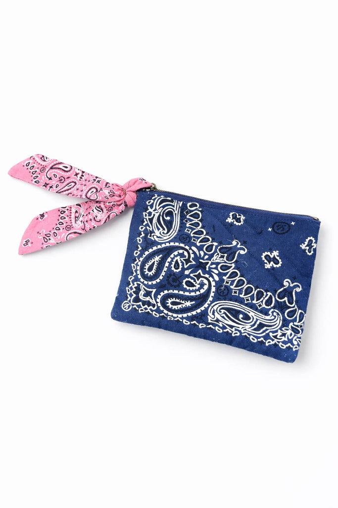 Navy Bandana Clutch