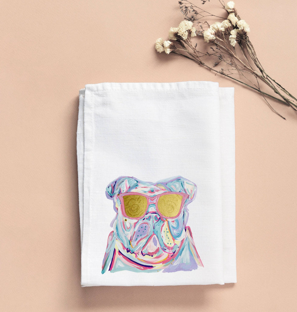 Bulldog Tea Towel