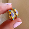 Caribbean Opal Hoops