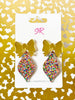 Confetti Dot Ornament with Gold Bow Earrings
