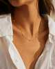 CZ Bezel Station Necklace