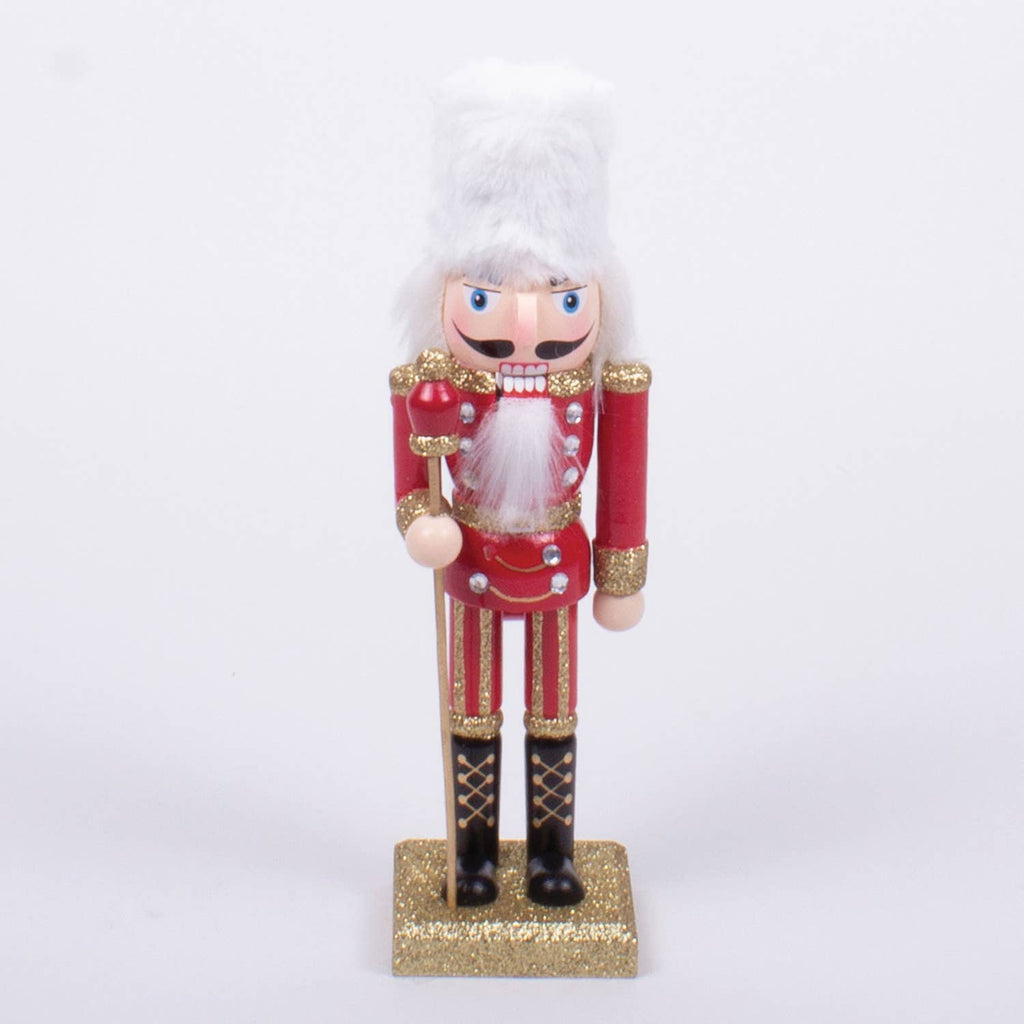 Red Hand-Painted Wood Nutcracker