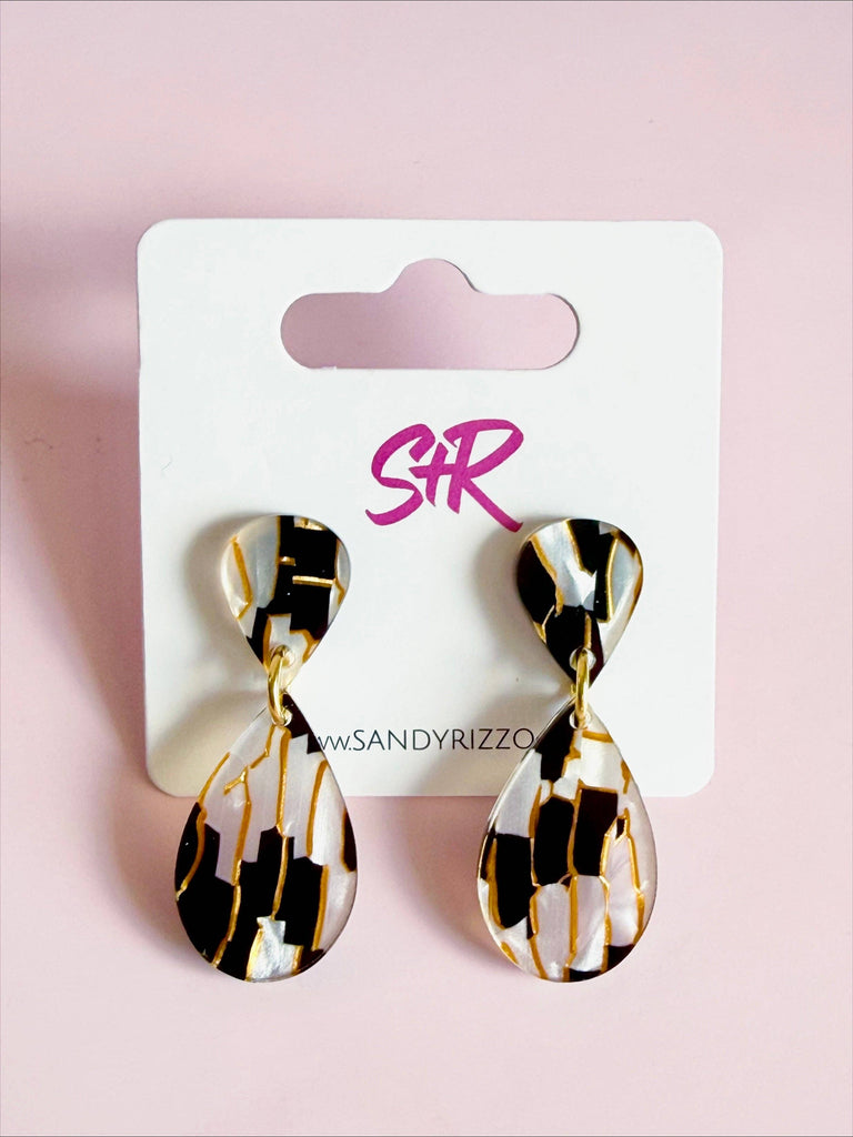 Black and White Andrea Earrings