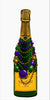 Mardi Gras Beads Champagne Bottle Door Hanger