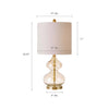 Clear Gold Glass Table Lamp