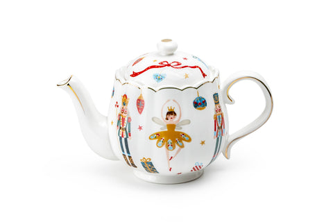 Nutcracker Wonderland Fine Porcelain Teapot