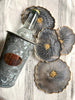 Rose & Gold Geode Resin Coaster Set