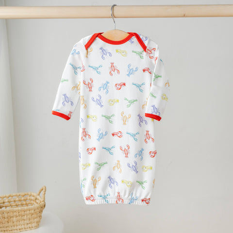 Colorful Claws Organic Cotton Crawfish Baby Gown