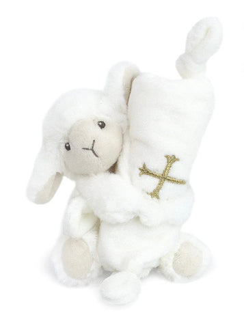 Lamb Knotted Blankie
