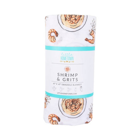 Shrimp 'n' Grits Baby Swaddle Blanket